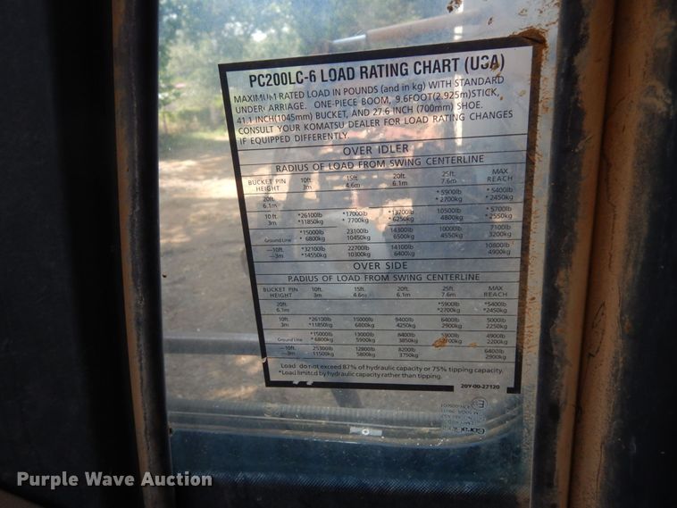 image for item DK0387 1998 Komatsu PC200LC-6LE  excavator