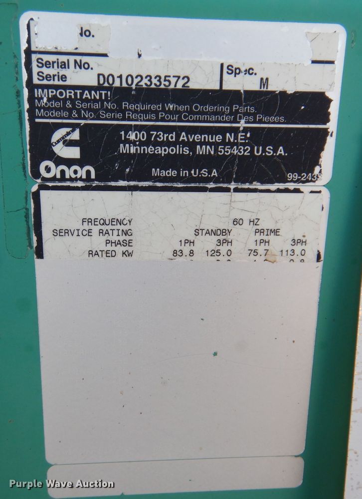 image for item DK2008 Cummins  generator