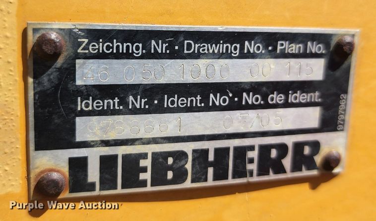 image for item DL6646 2005 Liebherr LR622B  track loader