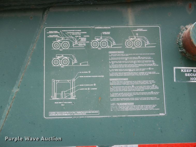 image for item DM2278 1994 Talbert T4DW-50-HRG-RA-1-T1 lowboy equipment trailer