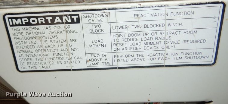 image for item DM2315 1992 P&H Century 128  crane