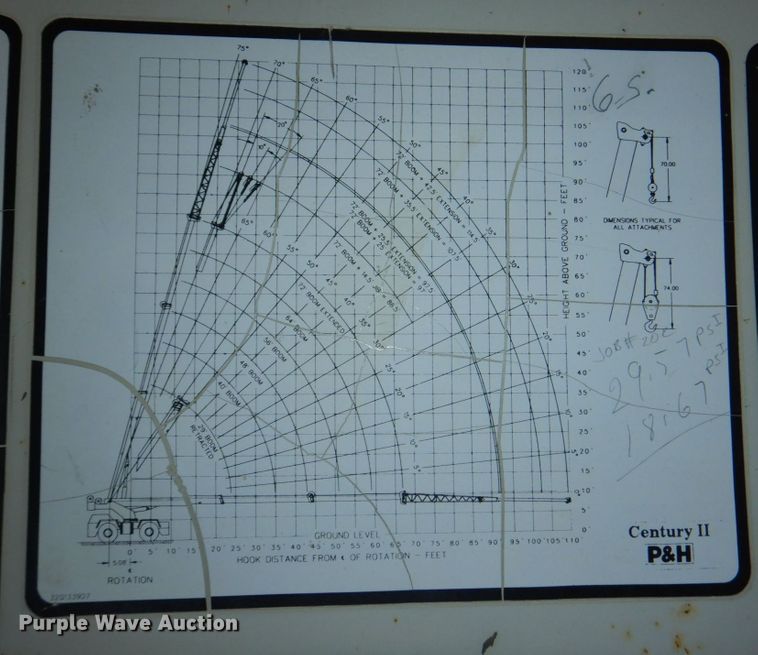 image for item DM2315 1992 P&H Century 128  crane