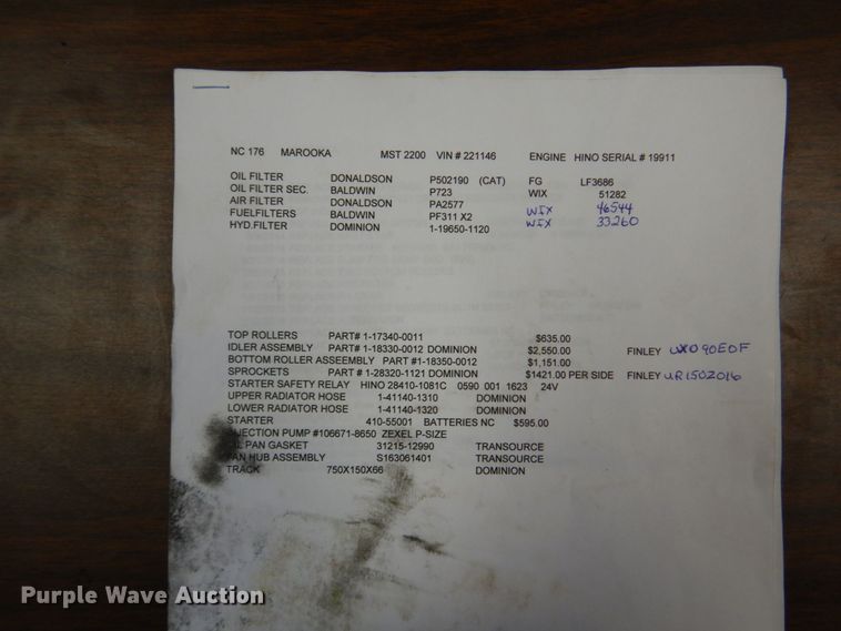 image for item DM2316 2002 Morooka MST2200 track carrier with dump bed