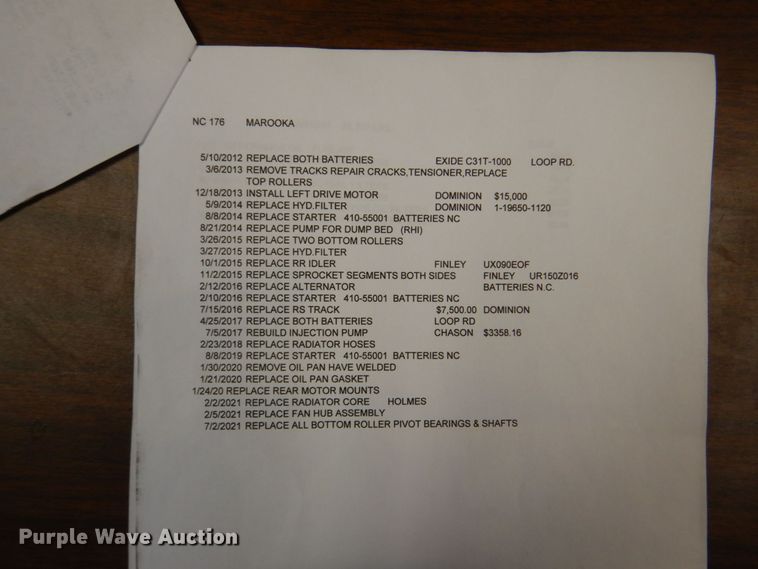 image for item DM2316 2002 Morooka MST2200 track carrier with dump bed