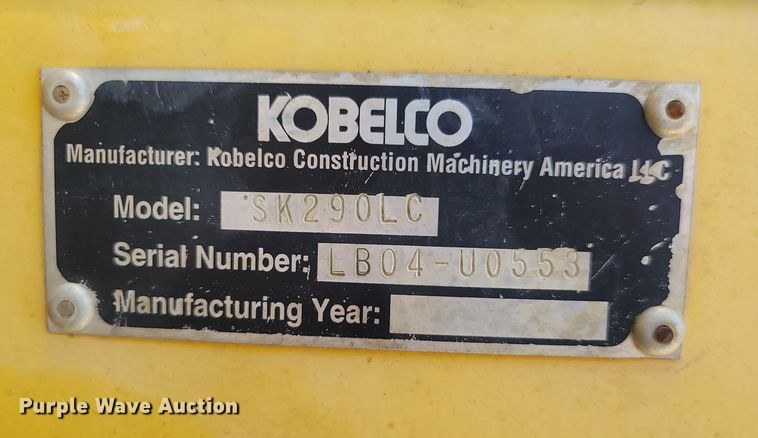 image for item DM4199 2006 Kobelco SK290LC excavator