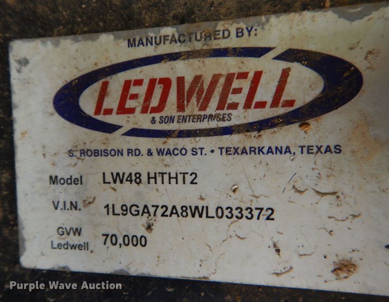image for item DM4236 1998 Ledwell LW48HTHT2  drop deck equipment trailer