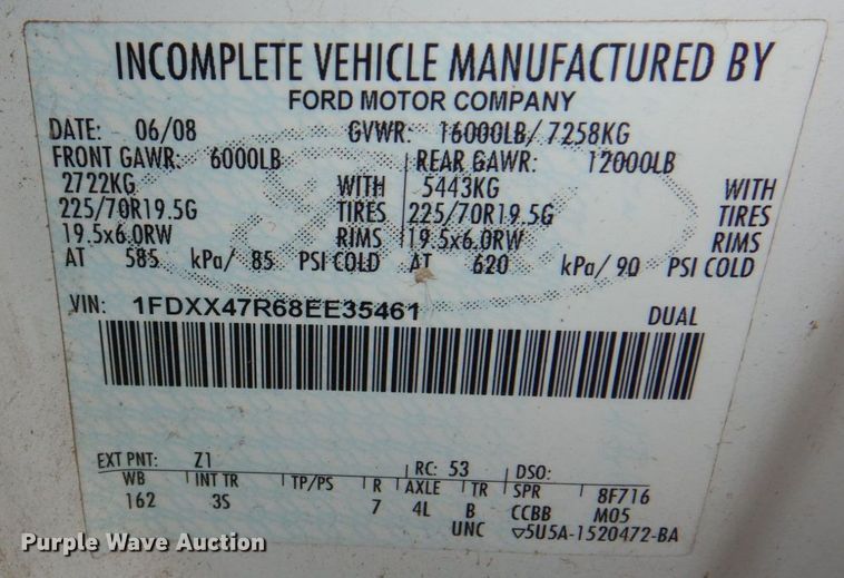 image for item DN7300 2008 Ford F450 Super Duty XL  utility / service truck