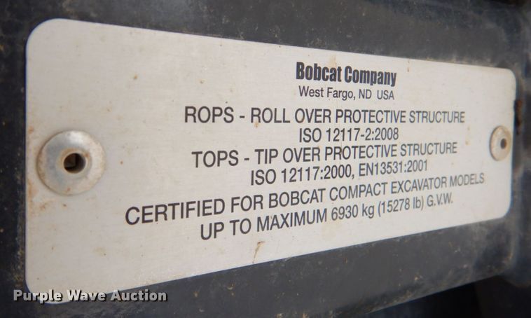 image for item DP4293 2017 Bobcat E35  mini excavator