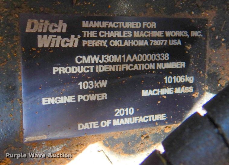 image for item DP4301 2010 Ditch Witch JT3020 Mach 1  directional boring unit