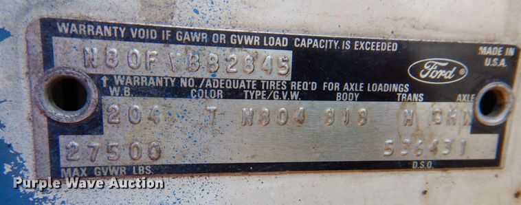 image for item DP4307 1978 Ford 8000  flatbed truck