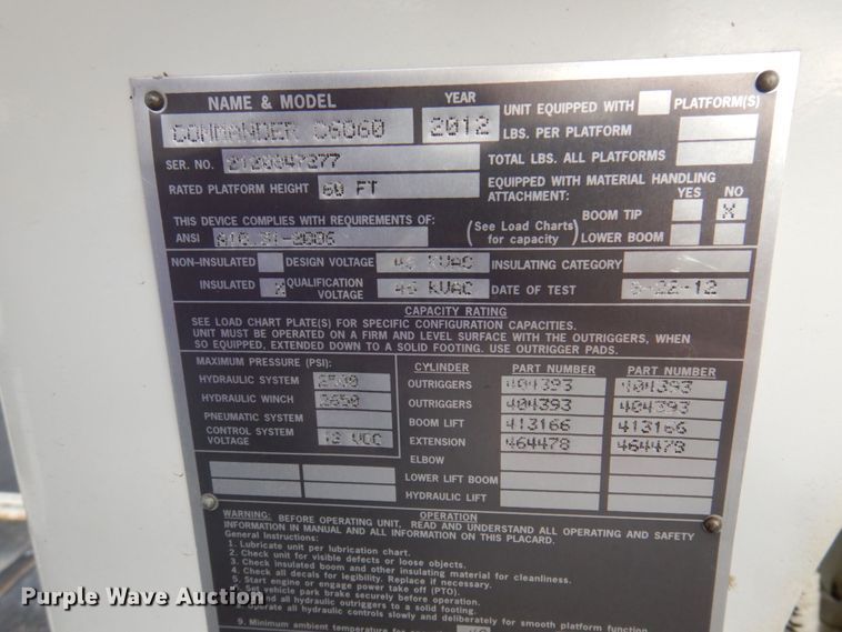 image for item DP5588 2013 Mack GU713  digger derrick truck