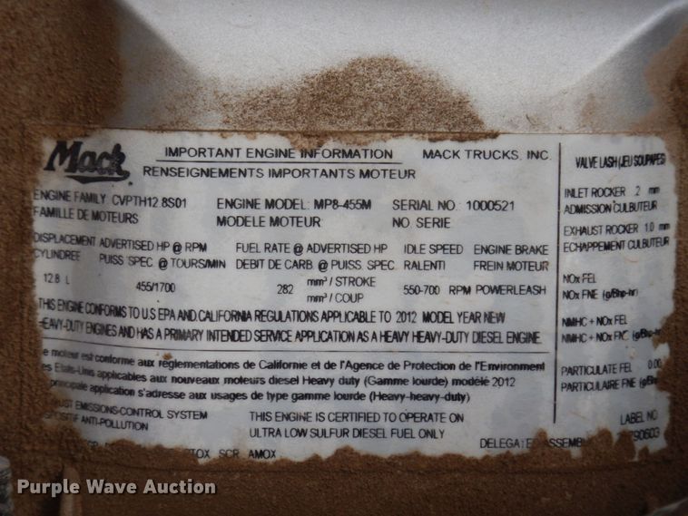 image for item DP5588 2013 Mack GU713  digger derrick truck