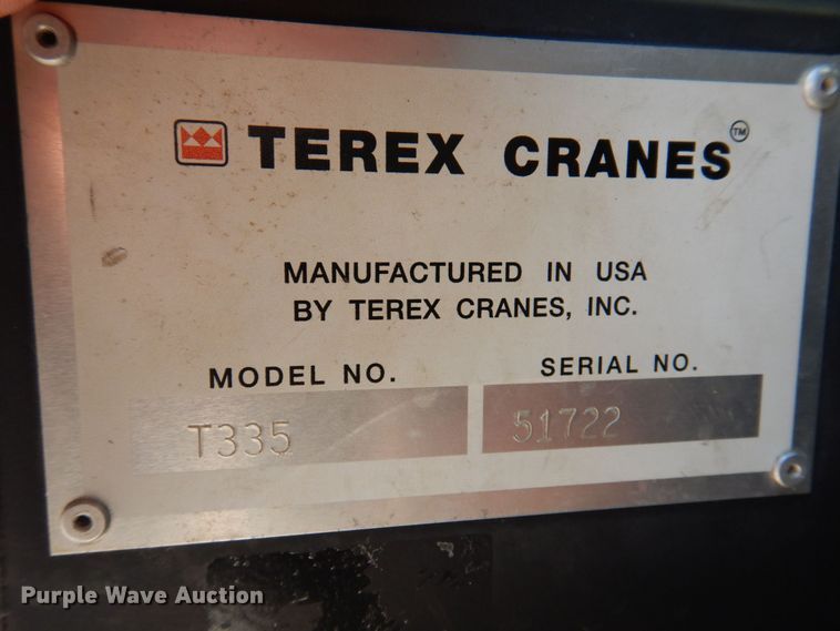 image for item DP5597 2001 Terex T335  crane