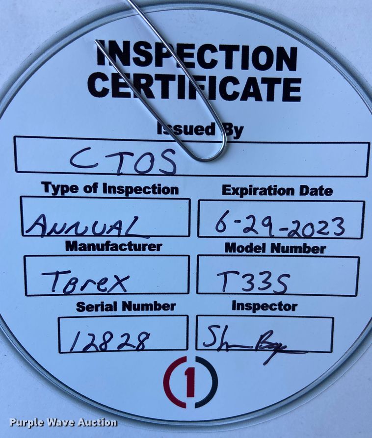 image for item DP5597 2001 Terex T335  crane