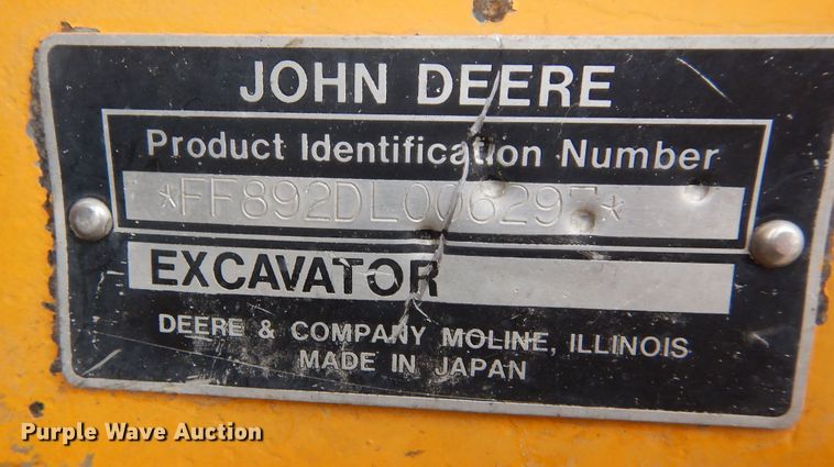 image for item DR1243 1991 John Deere 892D LC  excavator