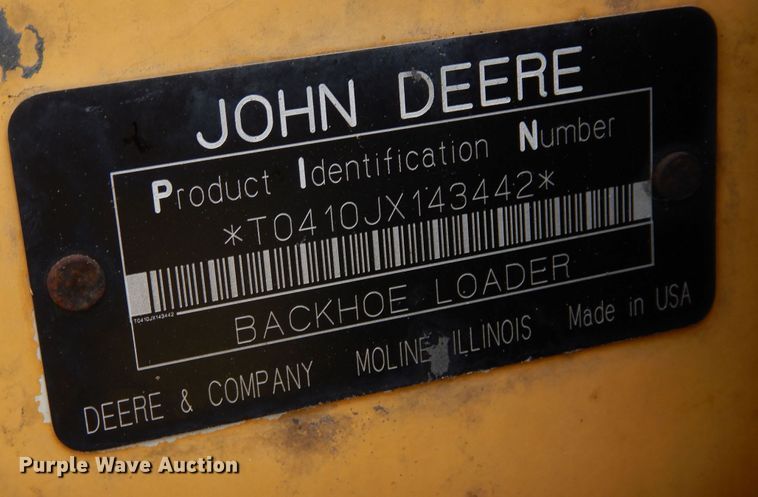 image for item DR1247 2007 John Deere 410J  backhoe
