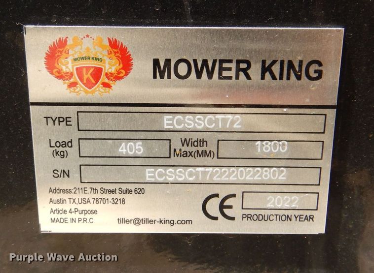 image for item DR1895 Mower King  skid steer trencher