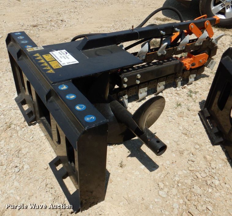 image for item DR1897 2022 Mower King  skid steer trencher