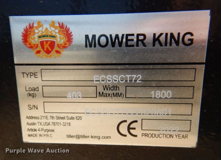 image for item DR1914 2022 Mower King  skid steer trencher