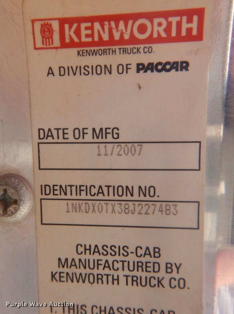 image for item DS8059 2008 Kenworth T800  dump truck