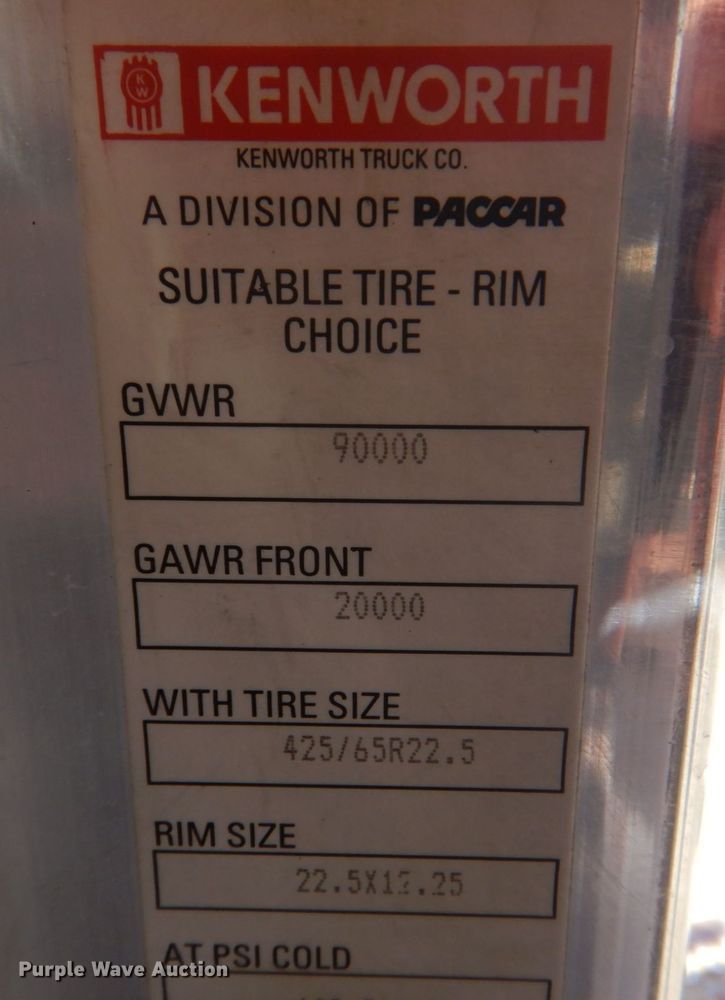 image for item DS8059 2008 Kenworth T800  dump truck