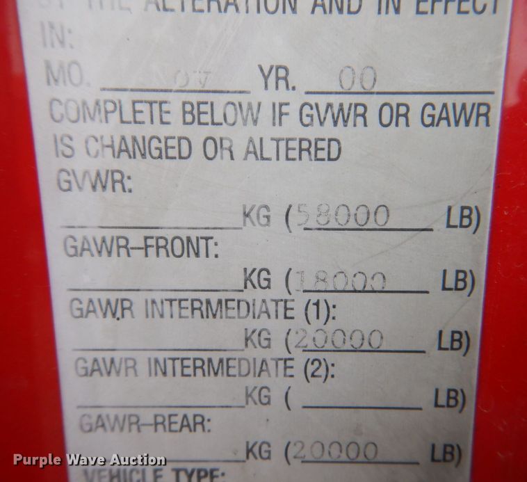 image for item DS8082 2001 Sterling Acterra M8500  dump truck