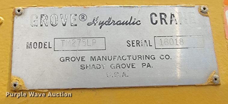 image for item JG9808 1970 Grove TM275LP  crane