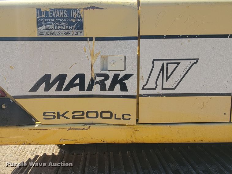 image for item JG9810 1996 Kobelco SK200LC Mark IV  excavator