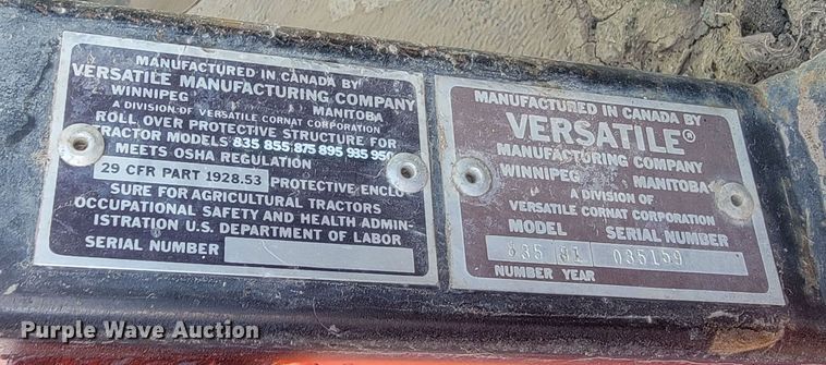 image for item JG9823 1981 Versatile 835  4WD tractor