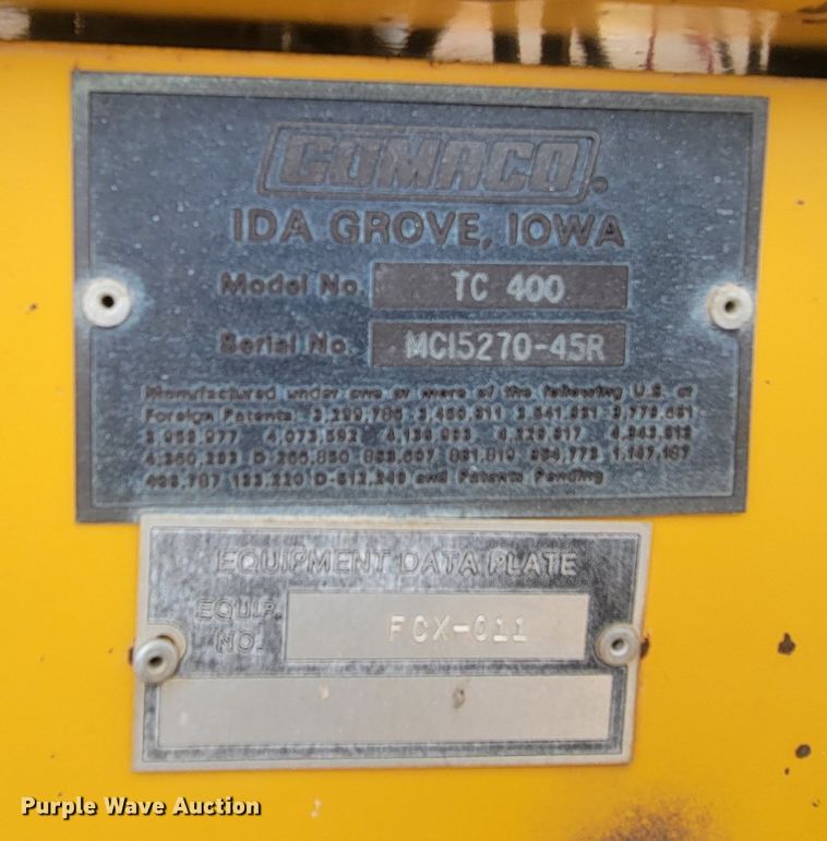 image for item JG9826 Gomaco TC400  texture/curing machine