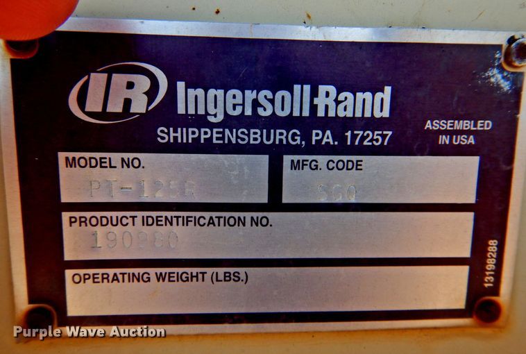 image for item JS9018 2007 Ingersoll Rand PT125R  pneumatic roller