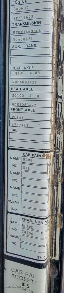 image for item KA9318 1985 Volvo White Autocar AT Westport  truck cab and chassis