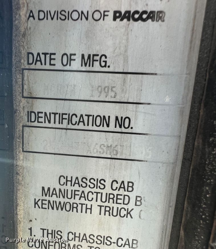 image for item KC9847 1995 Kenworth T300  utility / service truck