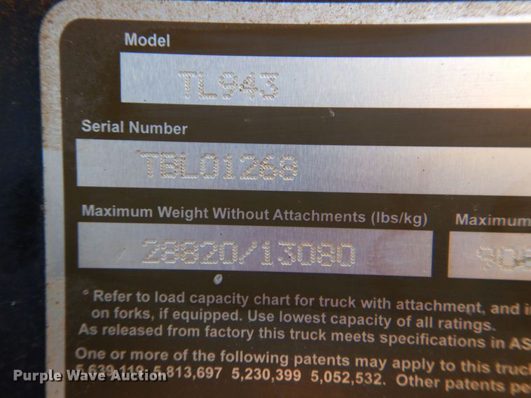 image for item KJ9859 2008 Caterpillar TL943  telehandler