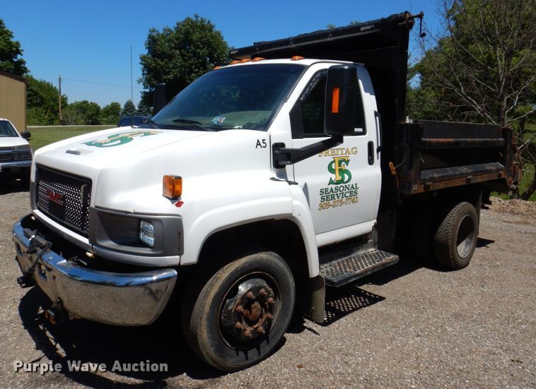 image for item KR9208 2003 GMC C4500  dump flatbed truck