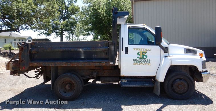 image for item KR9208 2003 GMC C4500  dump flatbed truck