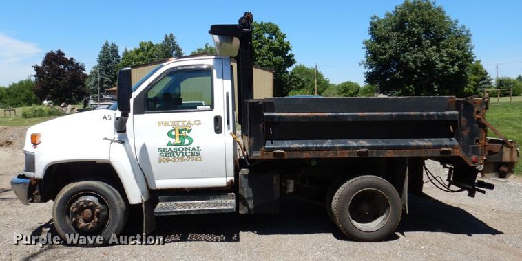 image for item KR9208 2003 GMC C4500  dump flatbed truck