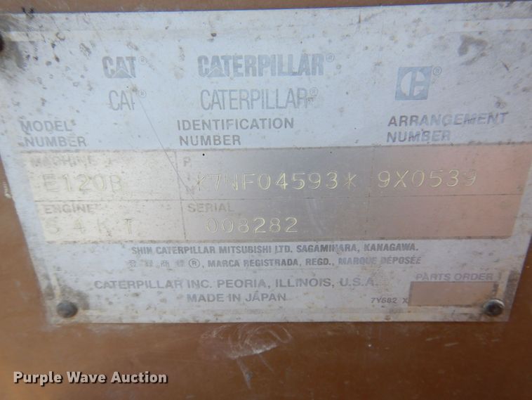 image for item KR9212 1989 Caterpillar E120B  excavator