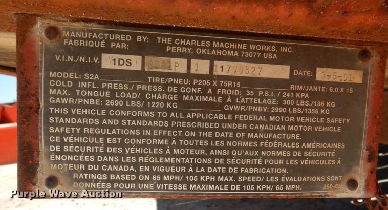 image for item KR9256 2001 Ditch Witch 1820H  trencher