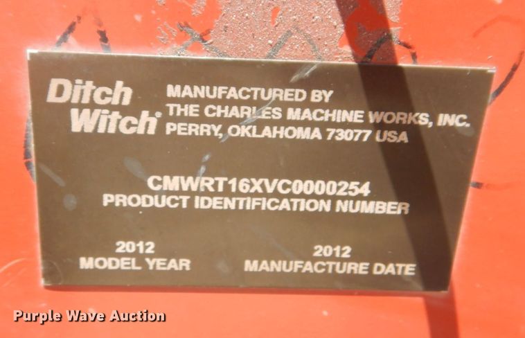 image for item KR9257 2012 Ditch Witch RT16  trencher