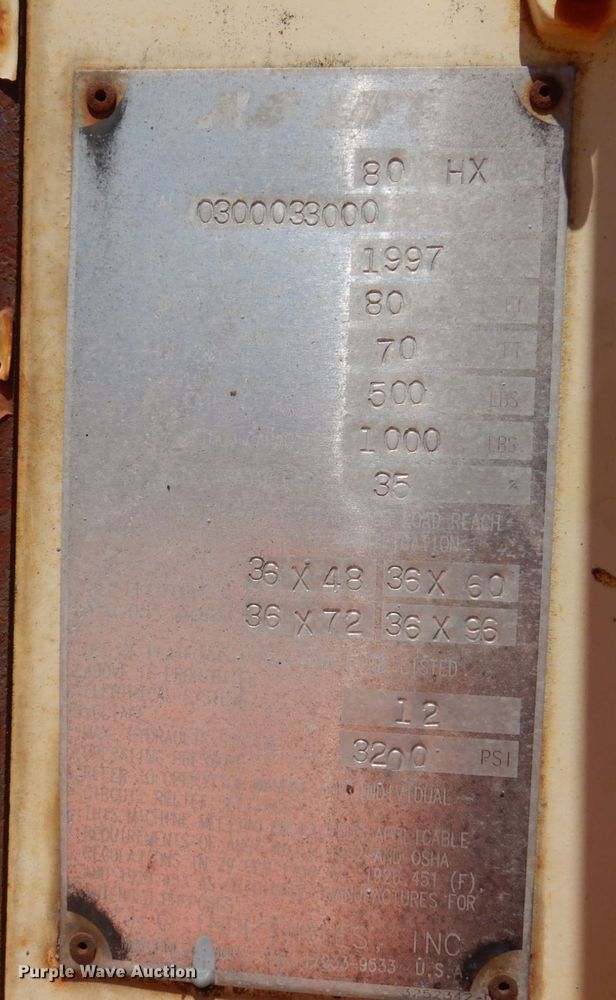 image for item KR9260 1997 JLG 80HX  boom lift