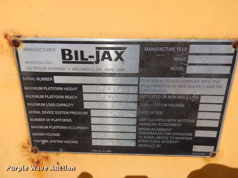 image for item KR9265 2006 Biljax 3632T  boom lift