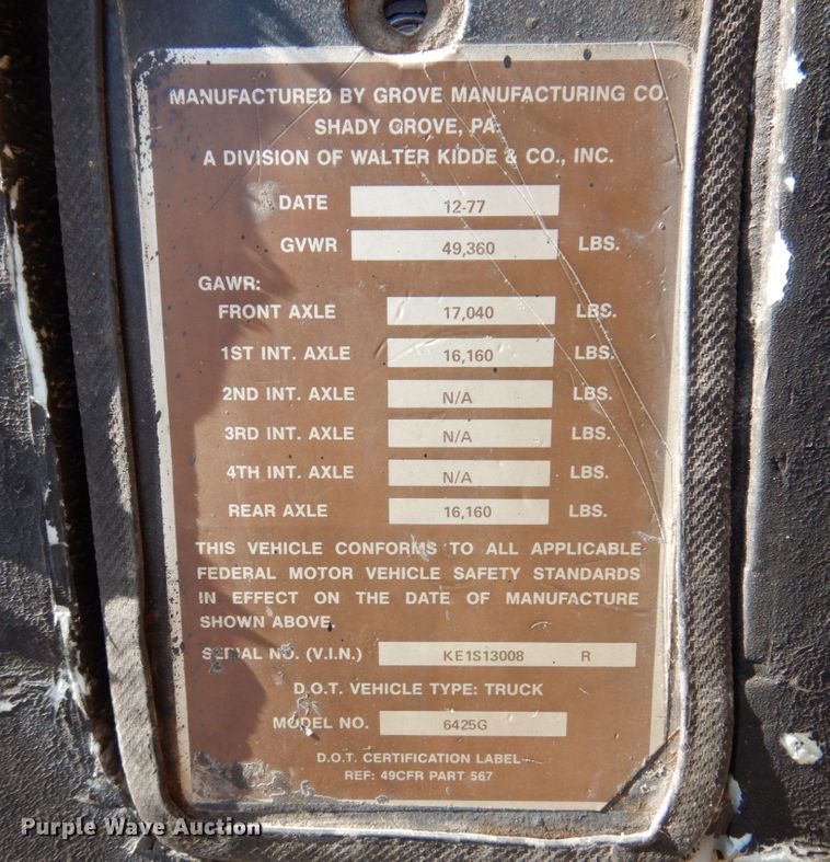 image for item KR9267 1977 Grove TMS250A  crane