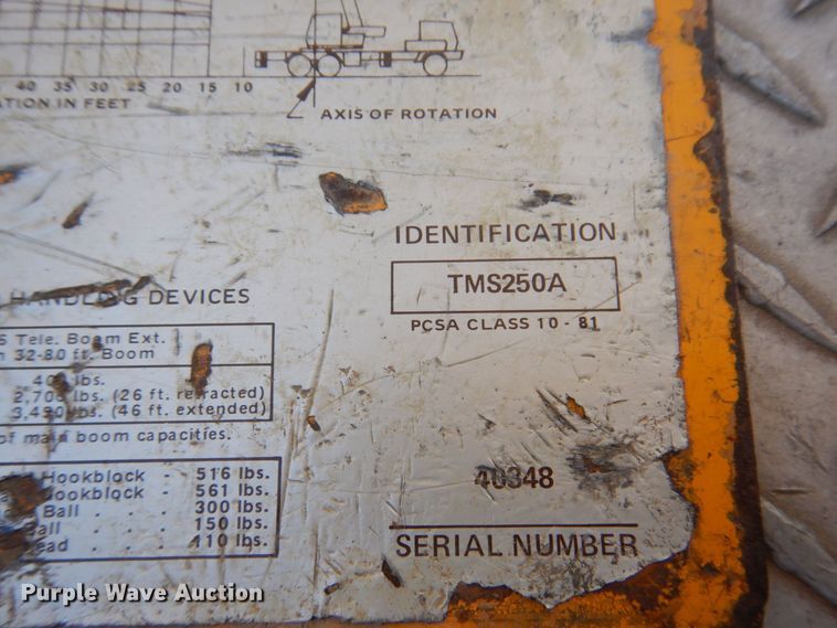 image for item KR9267 1977 Grove TMS250A  crane