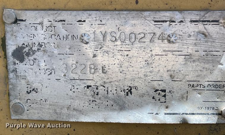 image for item LF9099 1996 Caterpillar 322BL  excavator