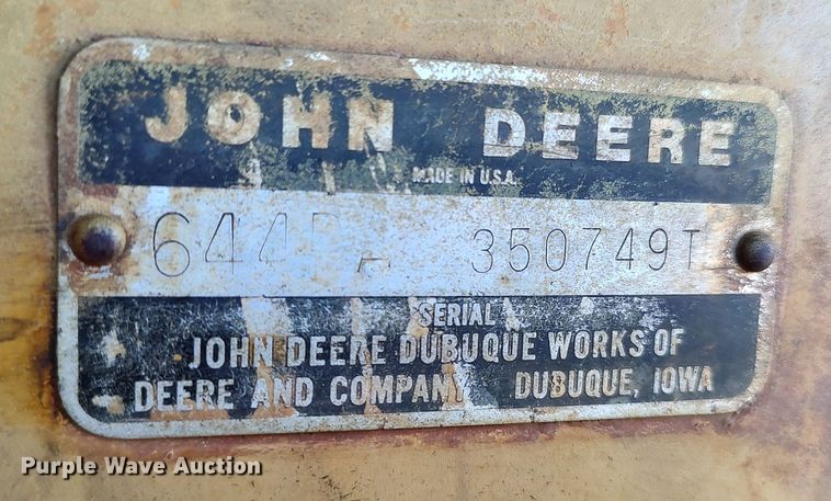 image for item LU9104 1980 John Deere 644B  wheel loader