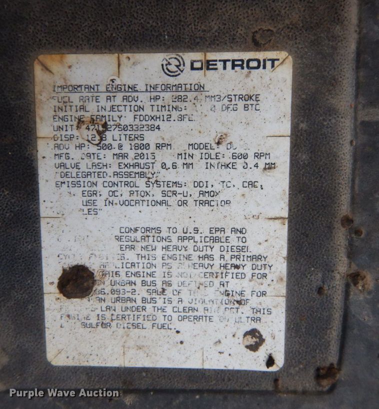 image for item MF9684 2016 Freightliner 114SD  semi truck