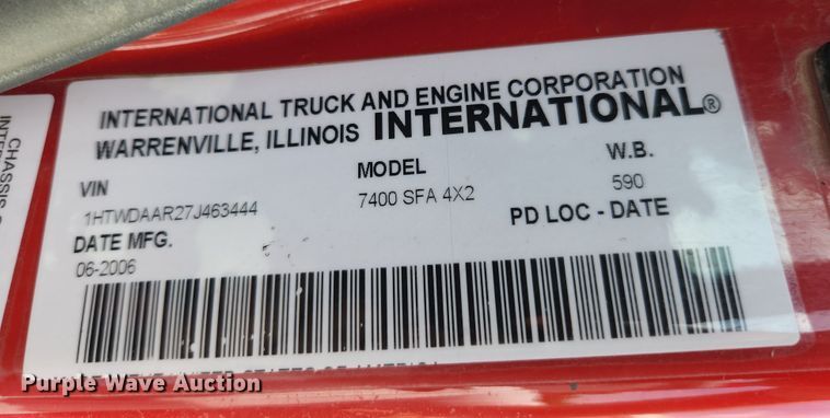 image for item MK9000 2007 International 7400  sewer jetter truck