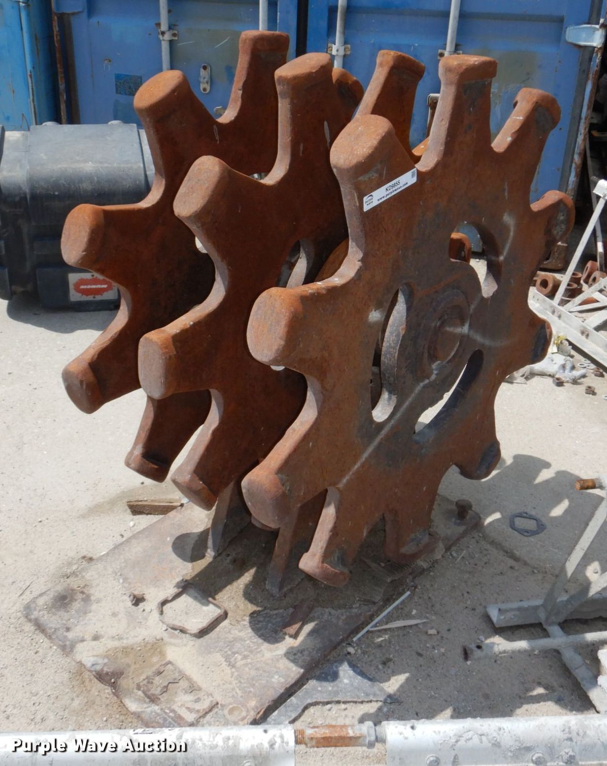 Backhoe compaction wheel in Lincoln, NE Item KD9855 sold Purple Wave