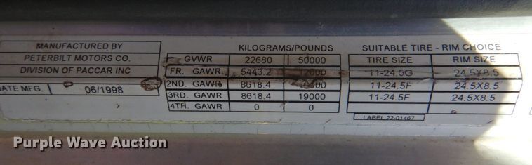 image for item DP4380 1999 Peterbilt 385  silage truck